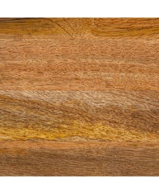 Long 19" Wood Rectangle Stool