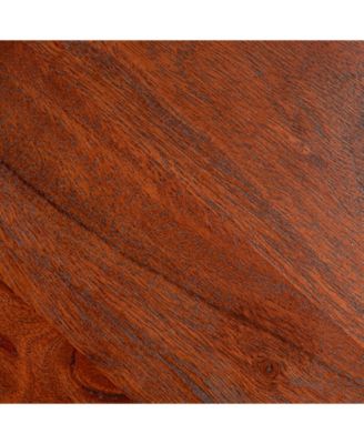 Stacked Pedestal 12" Wood Cocktail Side Table