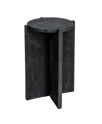 13" Paulownia Wood Round Accent Table