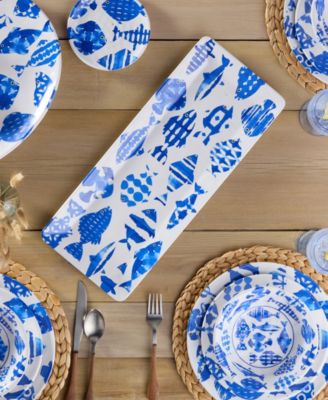 Fish Tale Chip-and-Dip, Relish Tray, and Platter, 3-Pc. Set