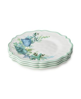 Sea Glass Melamine Salad Plate, Set of 4