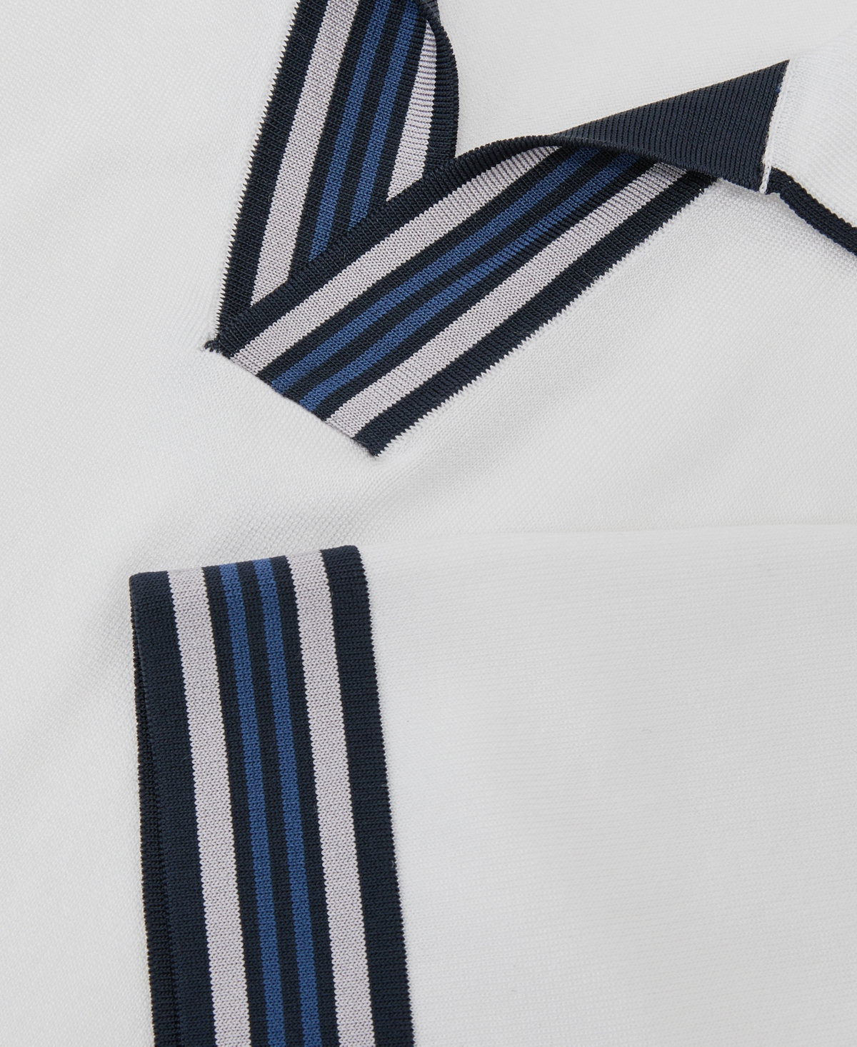 Reiss Men's Tipped Open-Collar Knitted Polo Shirt