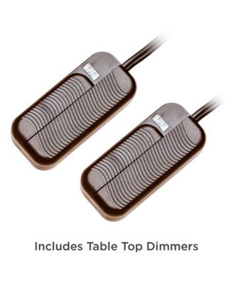 Maris 20" High Glass and Satin Brass Table Lamp Set with Dimmer