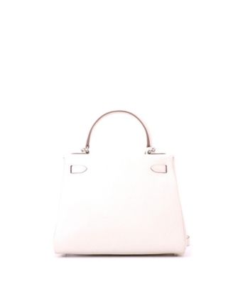 Kelly 25 Handbag Light Togo with Palladium Hardware