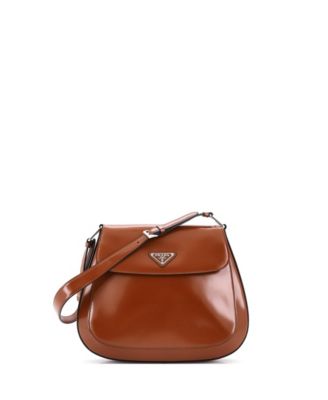 Large Cleo Flap Shoulder Bag Spazzolato Leather