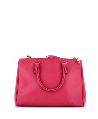 Medium Double Zip Lux Tote Saffiano Leather