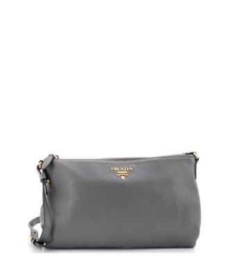 Mini Flat Zip Crossbody Bag Vitello Daino