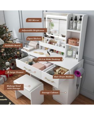 Elegant Modern Wooden Nightstand with Storage Space Finish Bedside Table for Bedroom Living Room