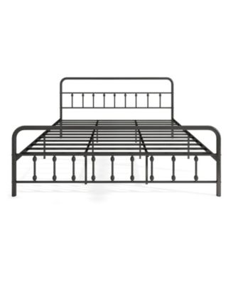 King Size Bed Frame with Headboard and Under Bed Storage