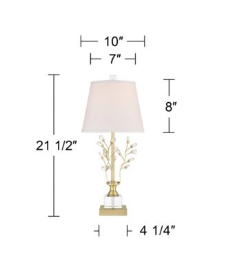 Moritz 21 1/2" High Branch Small Traditional Accent Table Lamp Metal Crystal Single Living Room