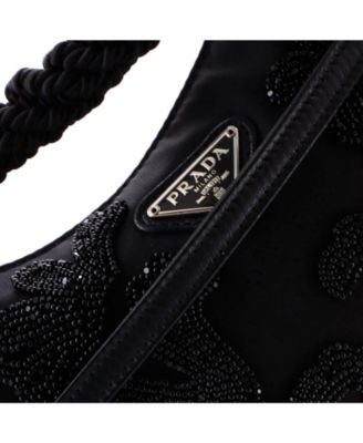 Small Re-Edition Shoulder Bag Embellished Tessuto