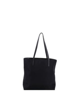 Medium Padded Open Tote Tessuto with Saffiano Leather