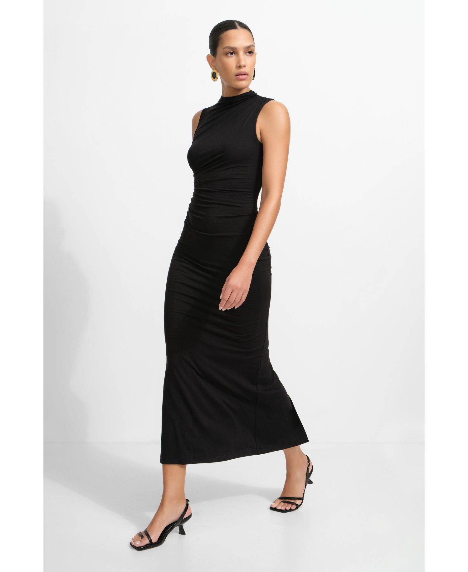 Women's Astin Sleeveless High-Neck Bodycon Jersey Maxi Dress