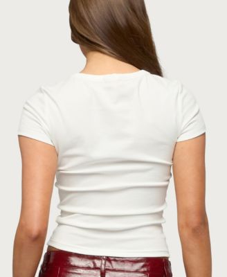 Women's My Sweet Strawberry Button T Shirt