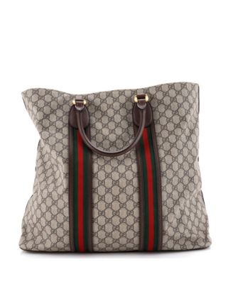 Tall Neo Vintage Web Soft Tote GG Coated Canvas