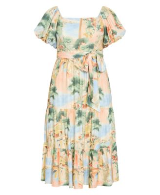 Women's Laurena Sardinia Print Maxi Dress