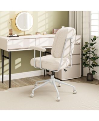 Leathaire Upholstered Task Home Office Chair with Cushioned Back
