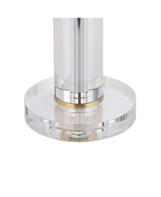 Alfred " High Soft Brass and Crystal Column Table Lamp Set of 2