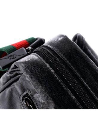 Small Web Buckle Messenger Bag GG Coated Canvas