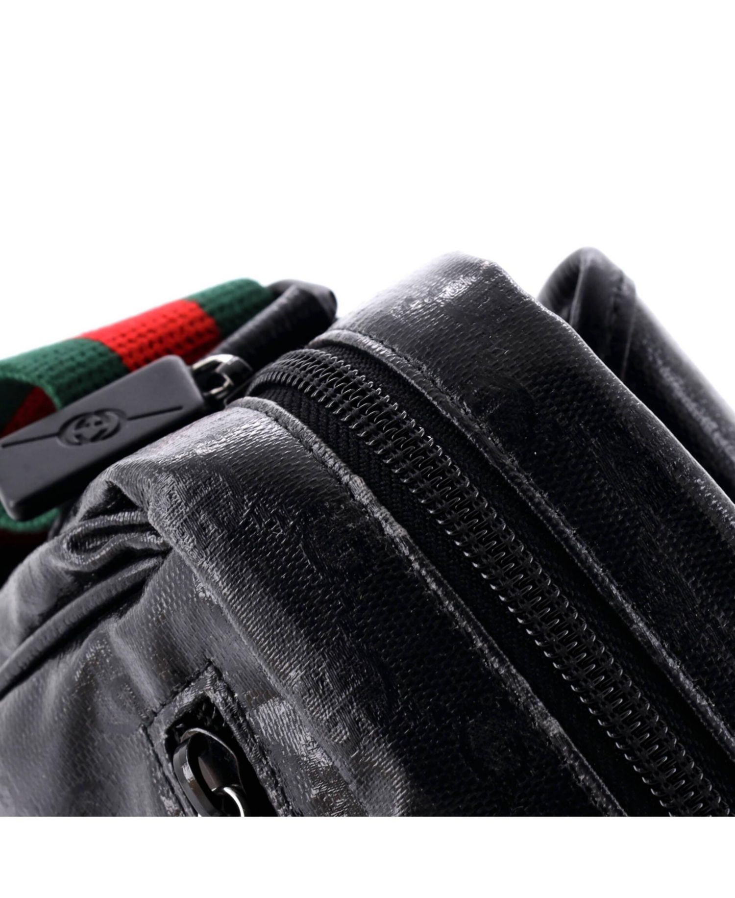 Small Web Buckle Messenger Bag GG Coated Canvas