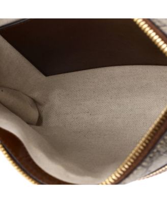 Small Interlocking G Patch Zip Messenger Bag GG Coated Canvas