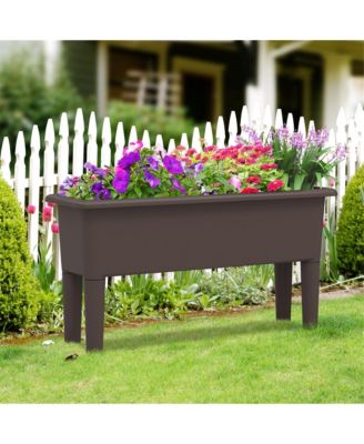 2 PCS Raised Garden Beds with Detachable Legs and Drainage Hole for Vegetables