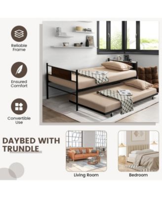 Metal Daybed with Trundle