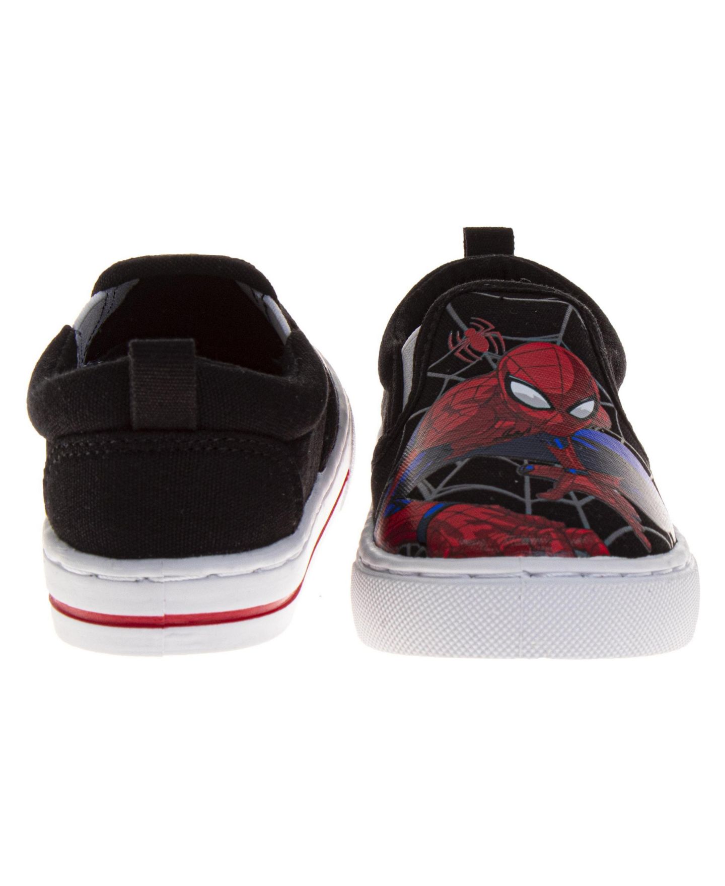 Кроссовки Spider-Man Slip-On Canvas для мальчиков, цвет: Чёрный красный — фото 3