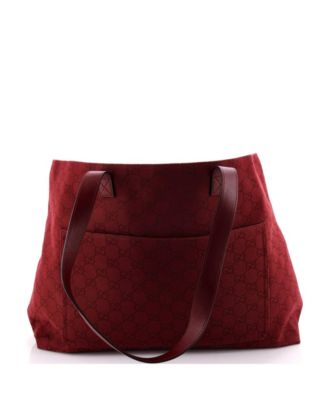 Large Front Pocket Debossed Logo Tote GG Canvas