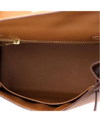 Kelly 25 Handbag Brown Epsom with Gold Hardware