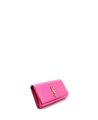 Long Classic Monogram Clutch Metallic Calfskin