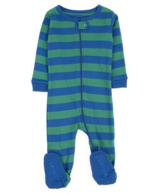 Toddler Matching Family Footed Cotton Striped Pajamas 2T-5T
