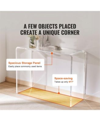 Acrylic Console Table with Open Design for Foyer and Living Room