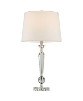 Jolie 26" High Traditional Table Lamps Set of 2 WiFi Smart Socket Clear Crystal Living Room