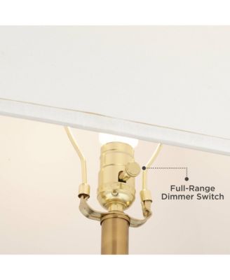 Heath 31 5/8" Tall Large Traditional End Table Lamp USB Port Luxe Crystal Single Living Room Charging