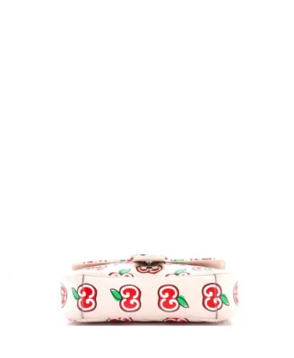 Small GG Marmont Flap Bag Printed Diagonal Quilted Leather