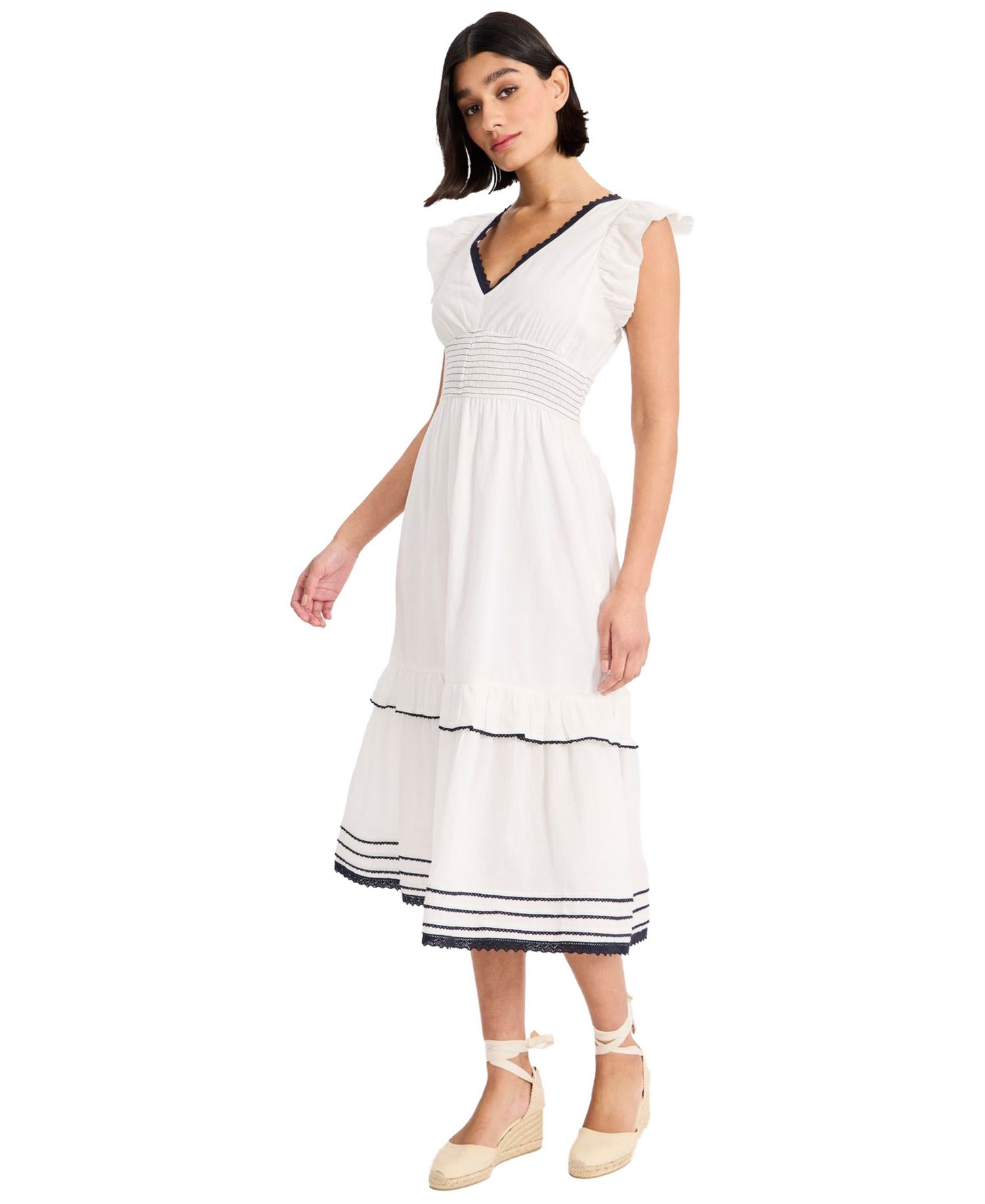 Women's Balloon-Sleeve Midi Dress