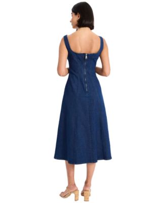 macy's blue jean dress Women's Blue Sheath Denim Dresses