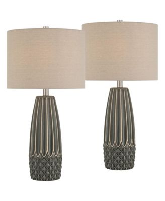 Olsen 26 1/2" High Stripe Ceramic Table Lamp Set of 2
