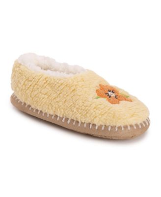 Women's Shearling Ballerina Slipper with Applique