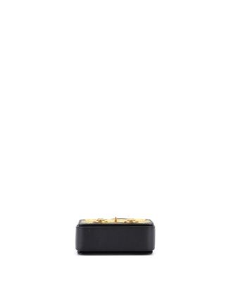 Small Medusa Padlock Icon Flap Bag Printed Leather