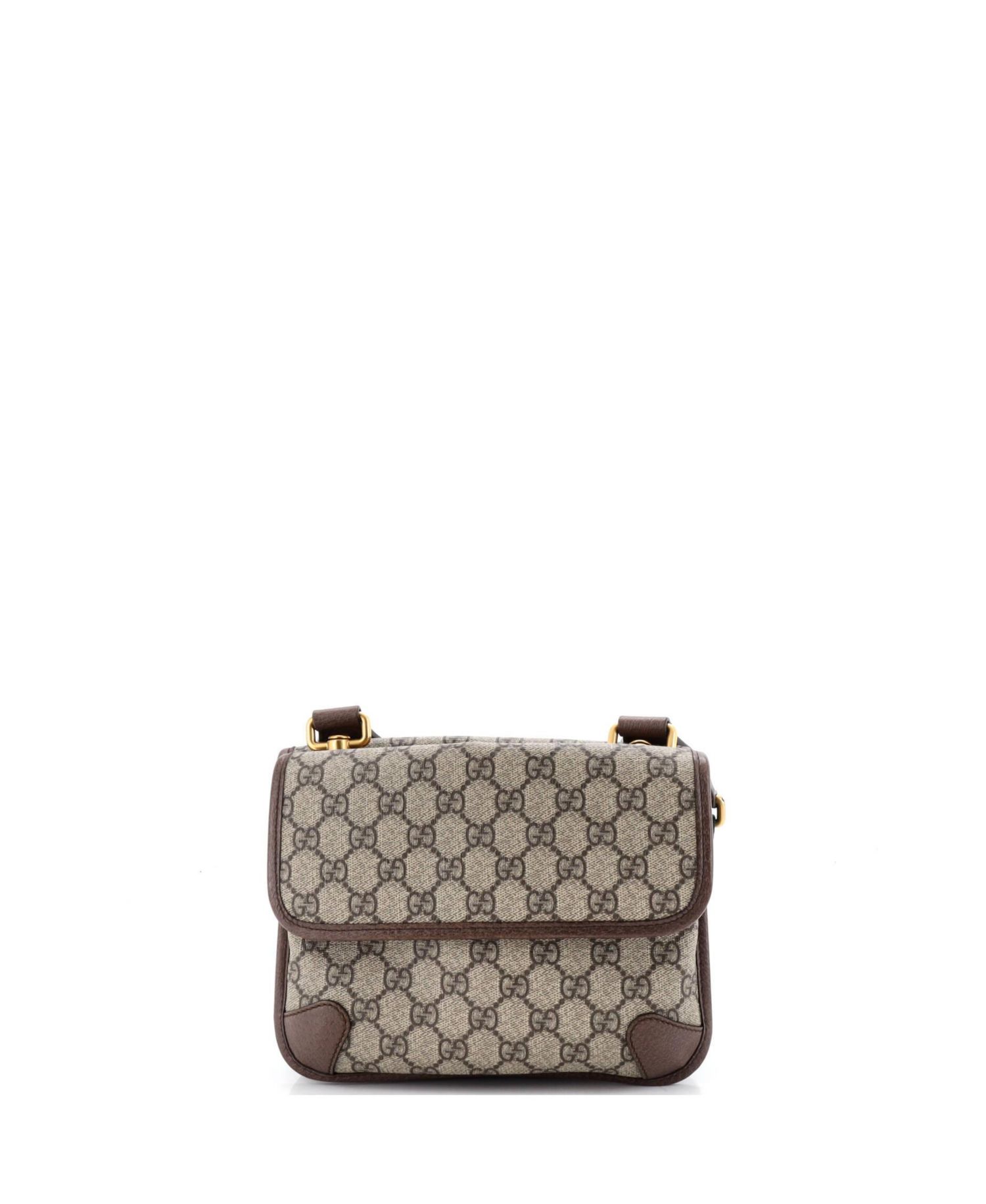 Small Neo Vintage Flap Messenger GG Coated Canvas