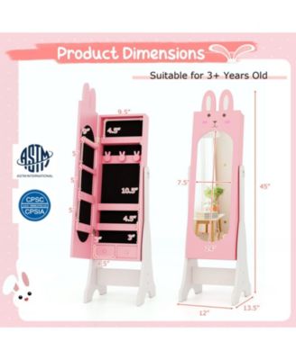 Princess Vanity Table and Chair Set with Jewelry Armoire and Mirror