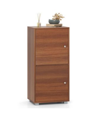 2-Tier Modern Nightstand with Adjustable Shelves and Drawer