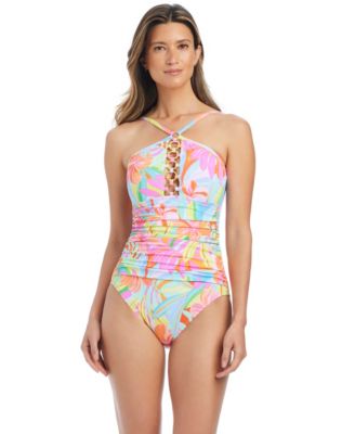 Women's Bandeau Neck One-Piece Swimsuit
