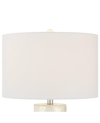 Sabina 27 1/2"H Textured Pearlescent Cylinder Table Lamp Set