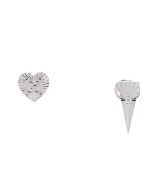 Pre-Owned Gucci Gg Icon Asymmetric Stud Earrings - 18k white gold