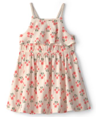 Girls' 2T-5T Floral Ruffle Dress