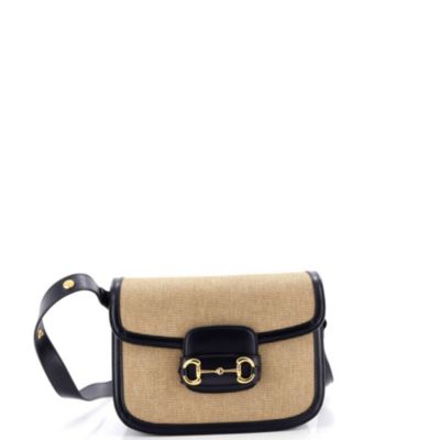Small Horsebit 1955 Shoulder Bag Canvas and Leather