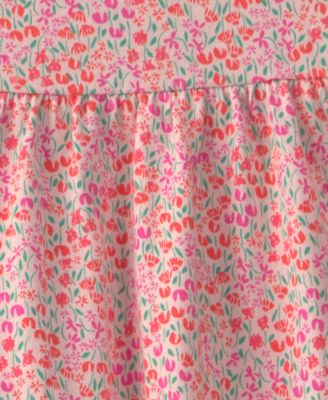 Girls' 2T-5T Flower Top and Shorts, 2-Piece Set